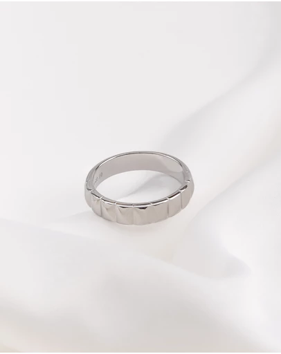 Wanderlust + Co - Checker 925 Sterling Silver Ring