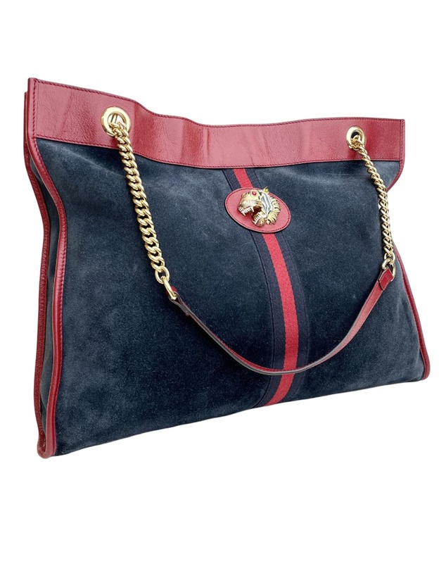 Pre-Loved by Azura Reborn - Pre-Loved Large Web Suede Rajah Tote