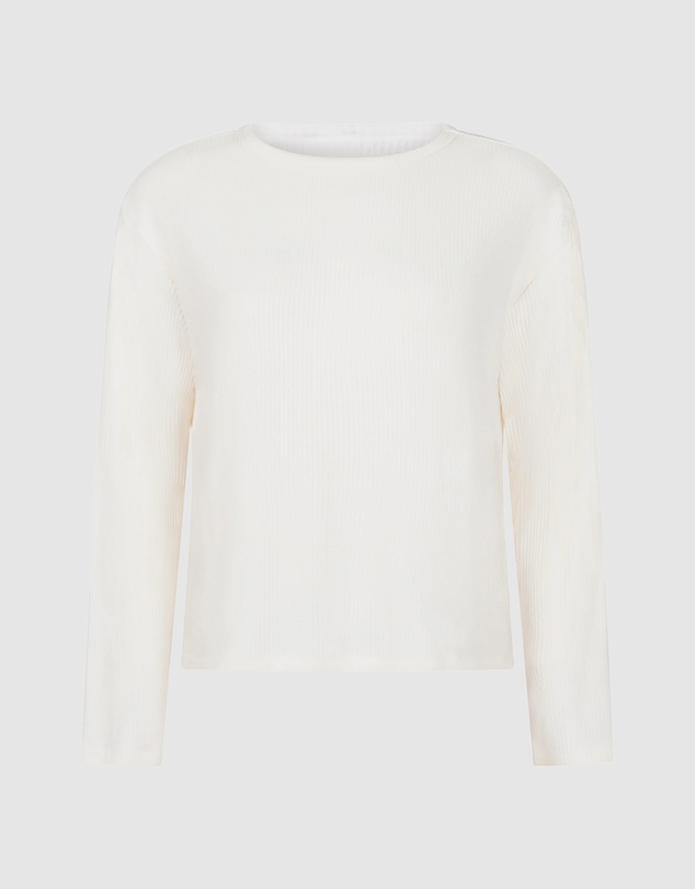 Hunkemoller - Long Sleeve Brushed Rib Jersey Top