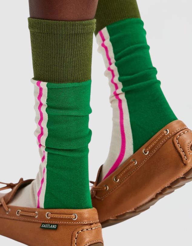 High Heel Jungle - Minty Tall Sock OS Green Combo
