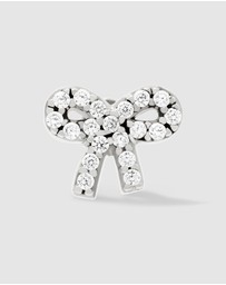 Wanderlust + Co - Bow Pave Flat Back Earring
