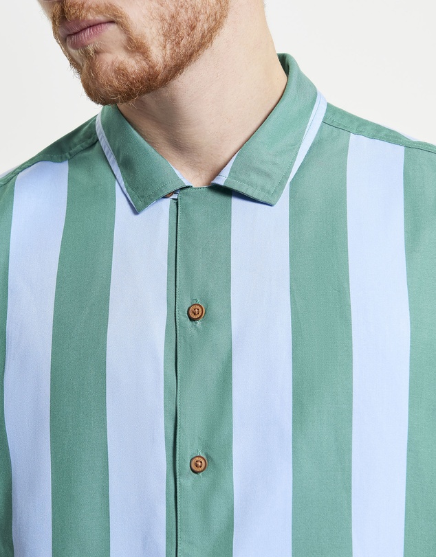 Ben Sherman - Viscose Stripe Short Sleeve Shirt