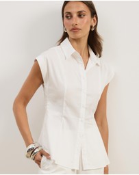 Atmos&Here - Ilyra Cap Sleeve Shirt