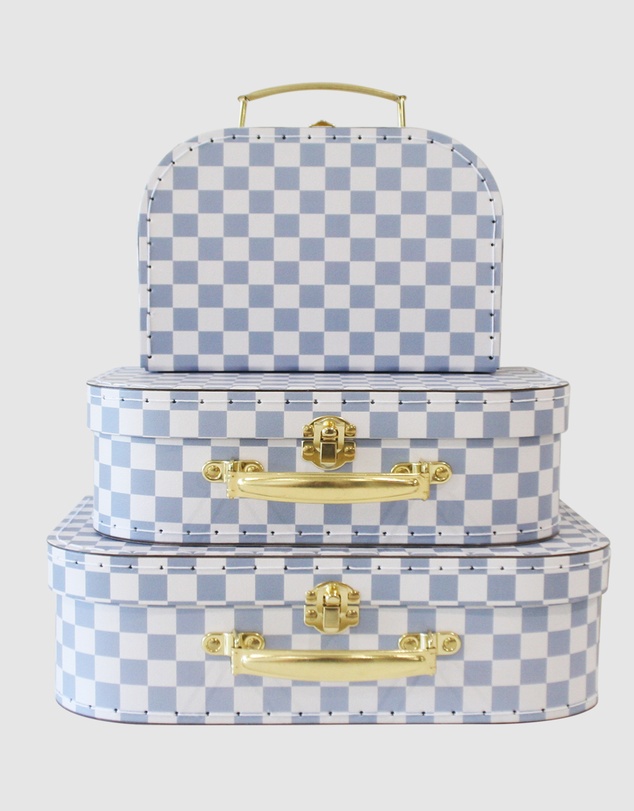 Alimrose - Kids Carry Case Set Blue Check