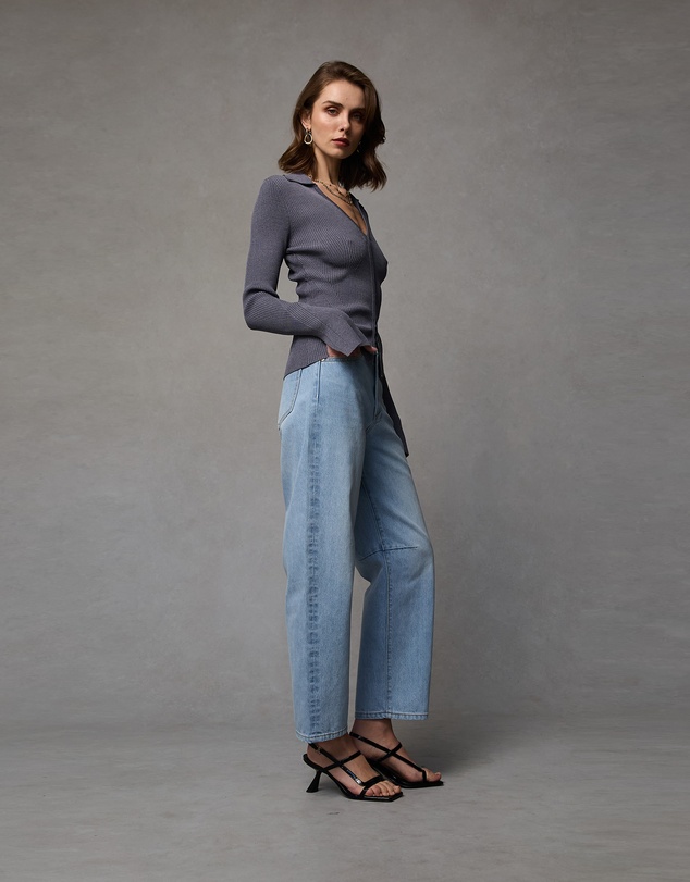 DRICOPER DENIM - Dina Cropped Barrel Jeans