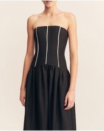 Shona Joy - Billie Contrast Strapless Midi Dress