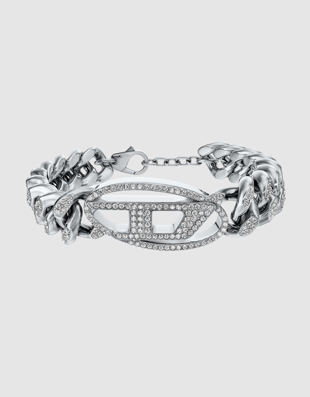 Diesel - Oval D Logo Silver Bracelet