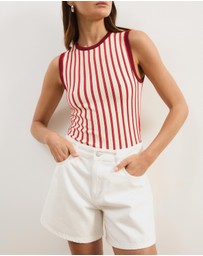 Atmos&Here - Loui Sleeveless Knit Stripe Tank