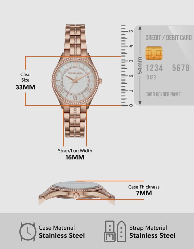 Michael Kors - Lauryn Rose Gold Tone Analogue Watch