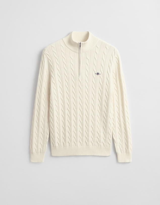 Gant - Cotton Cable Half-Zip Knit
