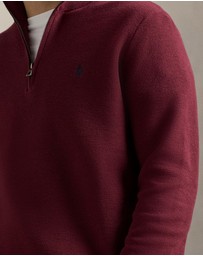 Polo Ralph Lauren - Mesh-Knit Cotton Quarter-Zip Sweater