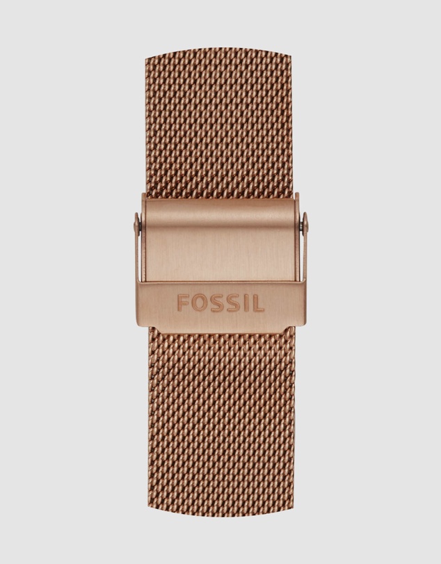 Fossil - Rose Gold-Tone Strap Bar - Ladies