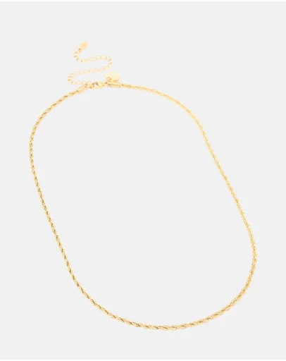 Lovisa - Waterproof Gold Plated Stainless Steel Twisted Chain Necklace