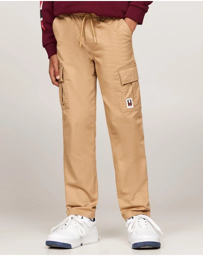 Tommy Hilfiger - Cargo Pull On Cotton Pants - Kids