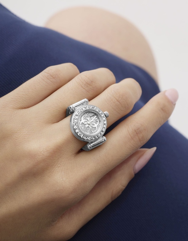 GUESS - GUESS Ladies Silver-Tone Analogue Ring Watch