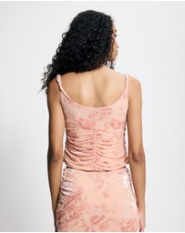 Lover - Elisabeth Cowl Neck Burnout Top