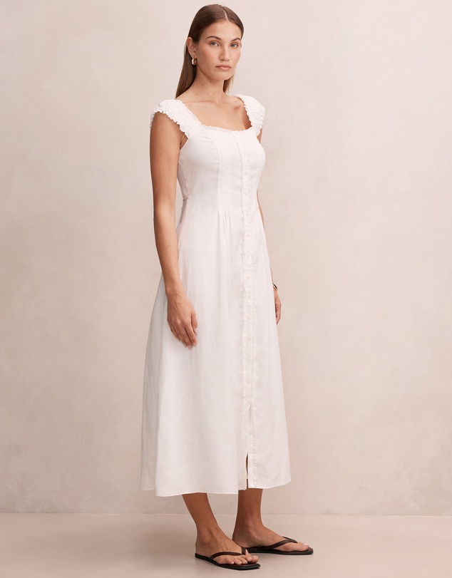 Forever New - Adriana Pintuck Linen Midi Dress