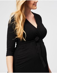 Cake Maternity - Custard Nursing Wrap Dress