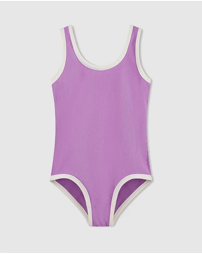 Zulu & Zephyr Mini - Mini Stripe Rib Scoop One Piece - Babies-Teens