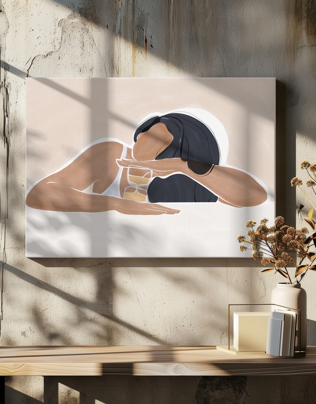 Olive et Oriel - Woman With A Magic Hourglass by Ivy Green Illustrations Art Print