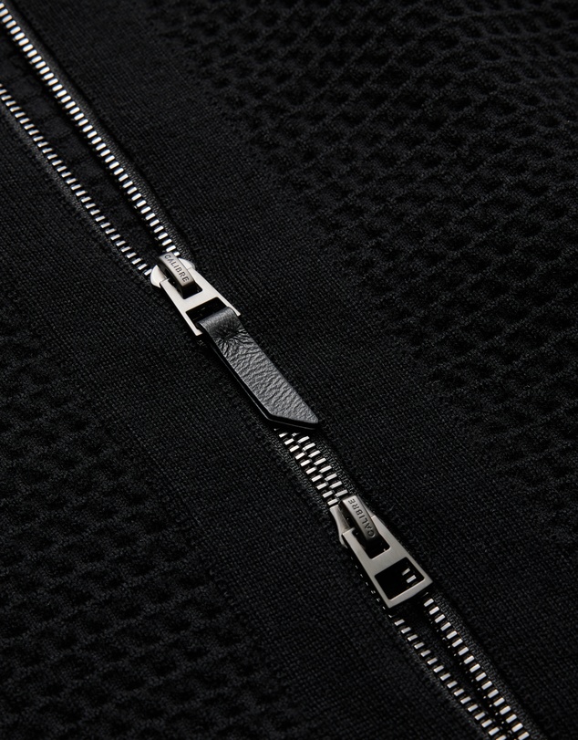 Calibre - Textured Zip Cardigan Black
