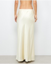 AERE - Bias Maxi Satin Skirt