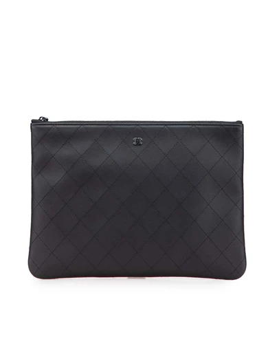 Pre-Loved by Azura Reborn - Pre-Loved chanel Quilted Leather Zip Pouch