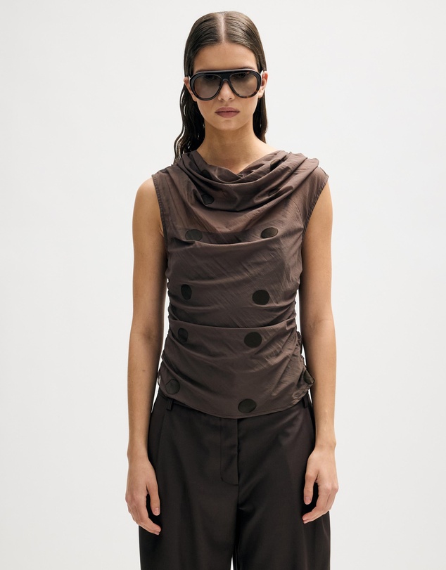 Minima Esenciales - Clove Spot Drape Top