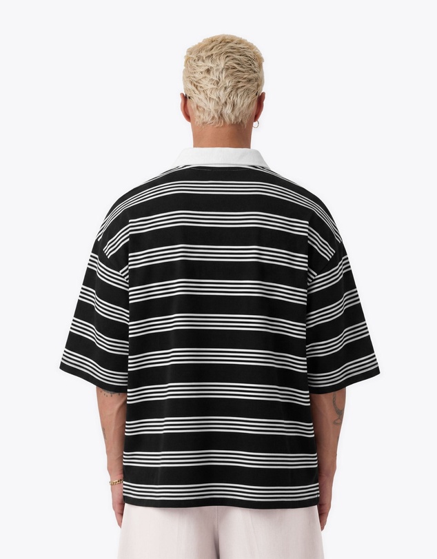 Zanerobe - Box Crop Polo Black/White