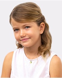 Elli Jewelry - Necklace Mother Child Set Shamrock Pendant in 925 Sterling Silver Gold Plated
