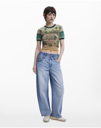 Desigual - Landscape knit t-shirt