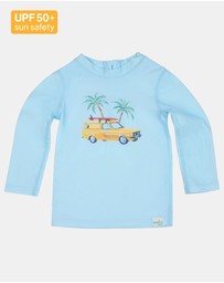 Toshi - Swim Rashie L/S Splash -  Swell Seekers Sky 1