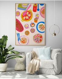 Inka Arthouse - A Colourful Platter by Kartika Parmita Art Print
