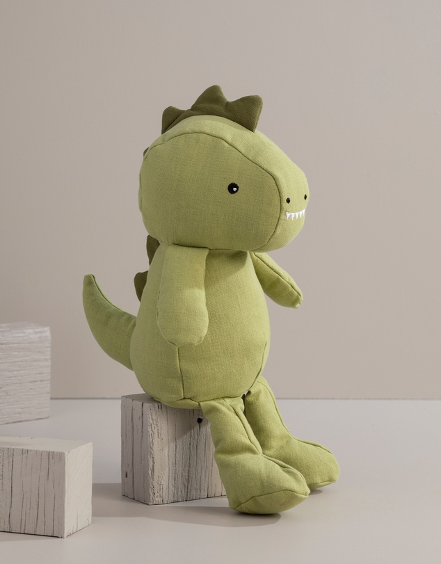 Living Textiles - Large Linen Animal - Dennis the Dinosaur