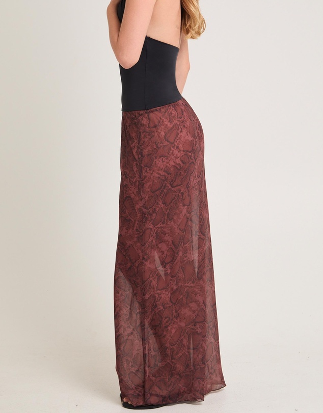 Alice In The Eve - Umah Snake Sheer Maxi Skirt