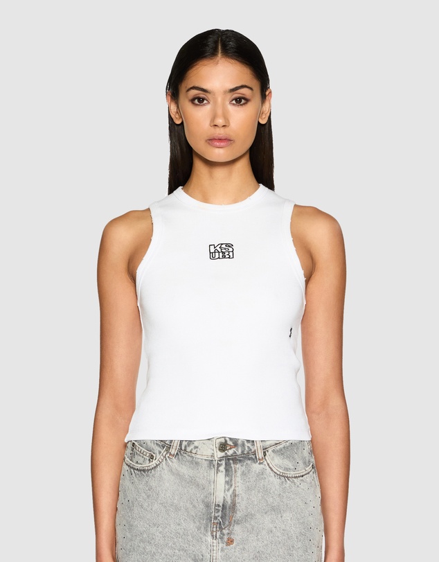 Ksubi - STACKED SYNDICATE TANK XTRA WHITE