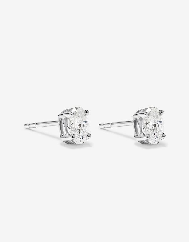 Michael Hill - 0.50TW Lab Diamond Oval Stud Earrings in Silver