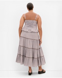 City Chic - Tessa Check Print Skirt