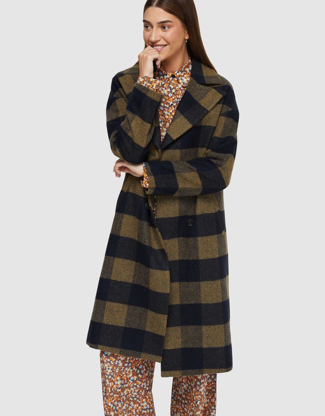 Oxford - Anna Wool Rich Check Coat