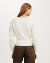 Cotton On - Softest Luxe Mock Wrap Knit Top