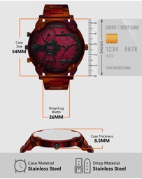 Diesel - Mr. Daddy Slim Red Chronograph Watches