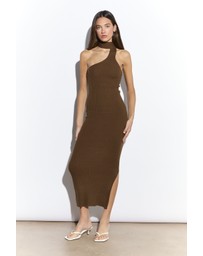 Glamorous - Scarf Neck Knitted Midi Dress