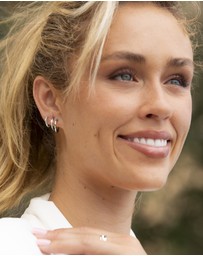 Mestige - Radiance Hoops Set - Silver Plated
