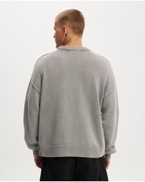 Cotton On - Washed Graphic Crew Knit