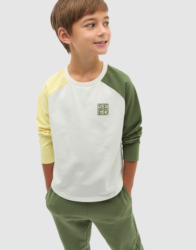 Seed Heritage - Colourblock Long Sleeve Tee