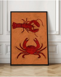Olive et Oriel - Coastal Creatures by Shatha Al Dafai Art Print