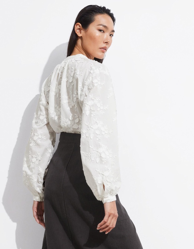 & Other Stories - Voluminous Floral-Appliqué Blouse