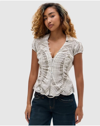 BDG By Urban Outfitters - BDG Nadine Ruched Shirt