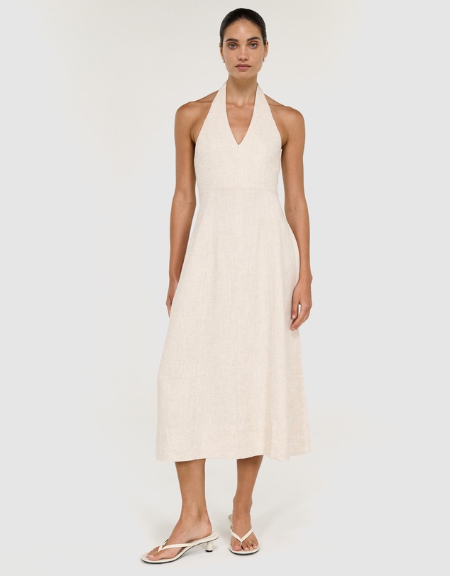 Staple the Label - Neve Linen Halter Midi Dress