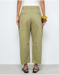 AERE - Sian Organic Cotton Barrel Leg Pants